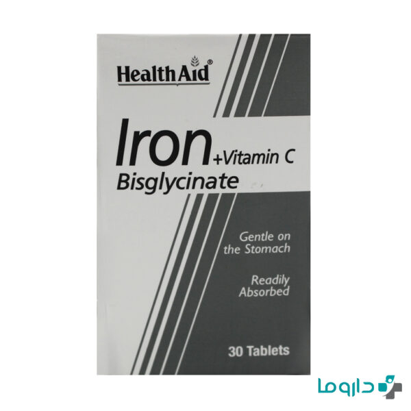 buy Iron bisglycinate + Vit.C HealthAid 30 Tablets