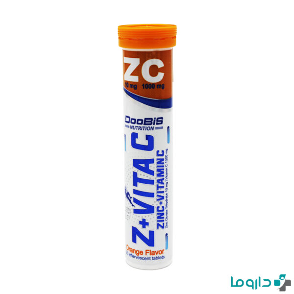zinc+ vitamin c doobis 20 effervescent tablet